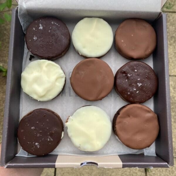 image of the basic brownie box, with three different flavours